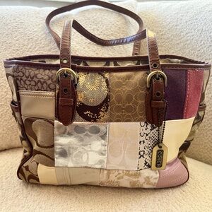 Coach Patchwork Gallery Tote Bag Y2K Holiday Collection